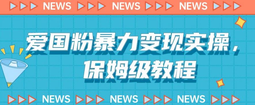 爱国粉暴力变现实操，保姆级教程-观智斋电商课程站