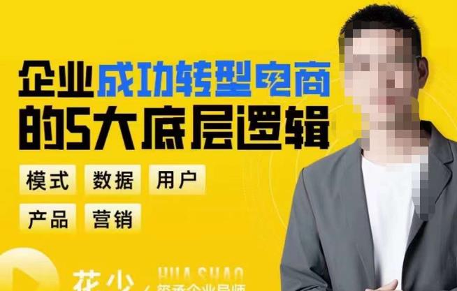 企业成功转型电商的5大底层逻辑，从模式、数据、用户、产品、营销5大板块，助你高效转型电商赛道-观智斋电商课程站