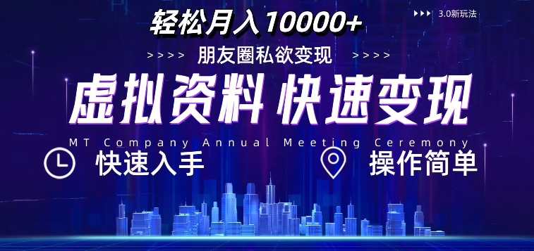 虚拟资料新玩法，快速变现，轻松月入1w+，小白轻松操作-观智斋电商课程站