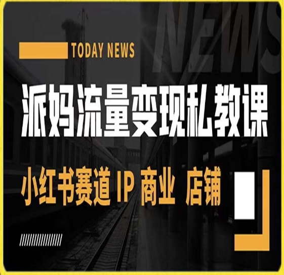 派妈流量变现私教课，小红书赛道IP  商业  店铺 -观智斋电商课程站