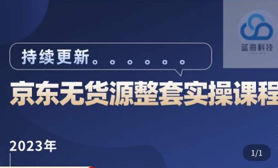 蓝七·2023京东店群整套实操视频教程，京东无货源整套操作流程大总结，减少信息差，有效做店发展-观智斋电商课程站