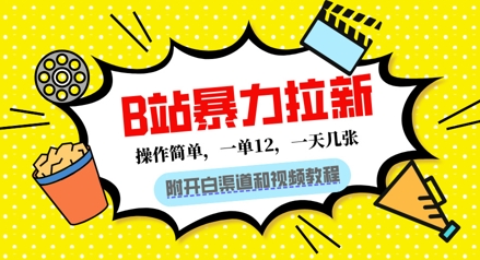 B站暴力拉新：一单12，一天几张，0门槛拉新(附渠道和教程)-观智斋电商课程站