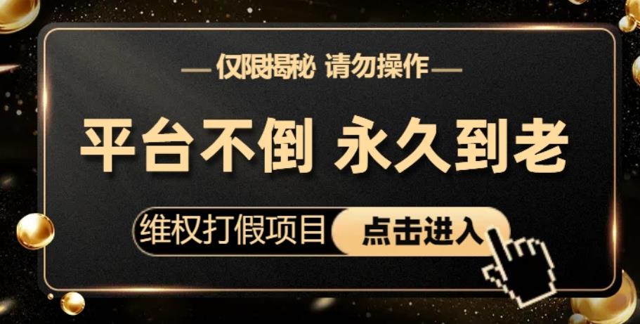 维权打假项目，电商平台不倒，项目长久到老，零投入，高回报，日入1000+（仅揭秘，勿操作）-观智斋电商课程站
