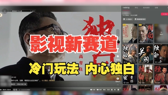 最新影视解说玩法，人物独白，30天涨粉24万+，全流程拆解【揭秘】-观智斋电商课程站
