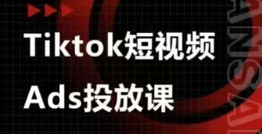 Ads视频投放课，tiktok短视频广告投放课-观智斋电商课程站