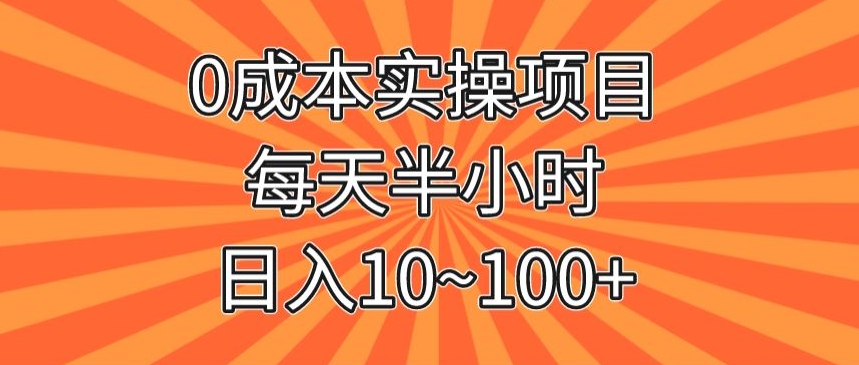 0成本实操项目，每天半小时，日入10~100+-观智斋电商课程站