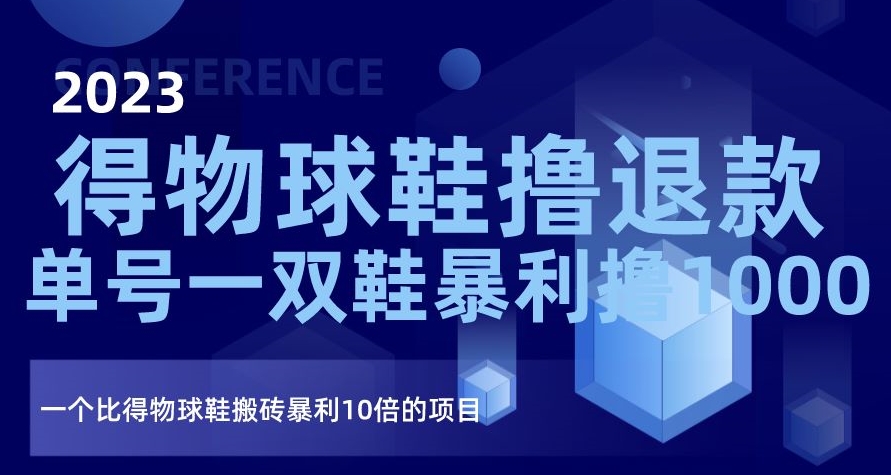 2023得物球鞋撸退款，单号一双鞋暴利撸1000，一个比得物球鞋搬砖暴利10倍的项目【揭秘】-观智斋电商课程站