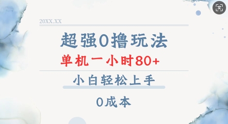 超强0撸玩法 录录数据 单机 一小时轻松80+ 小白轻松上手 简单0成本【仅揭秘】-观智斋电商课程站