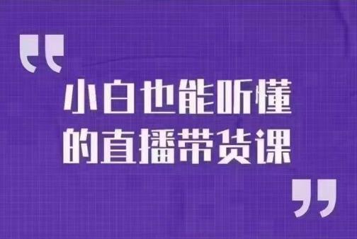 大威本威·小白也能听懂的直播带货课，玩转直播带货，轻松出单-观智斋电商课程站