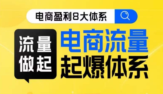 8大体系流量篇·流量做起，电商流量起爆体系线上课-观智斋电商课程站