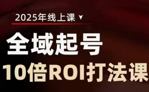 2025全域起号10倍ROI打法课，助你提升直播间的投资回报率-观智斋电商课程站