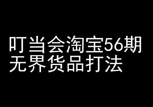 叮当会淘宝56期：无界货品打法-淘宝开店教程-观智斋电商课程站
