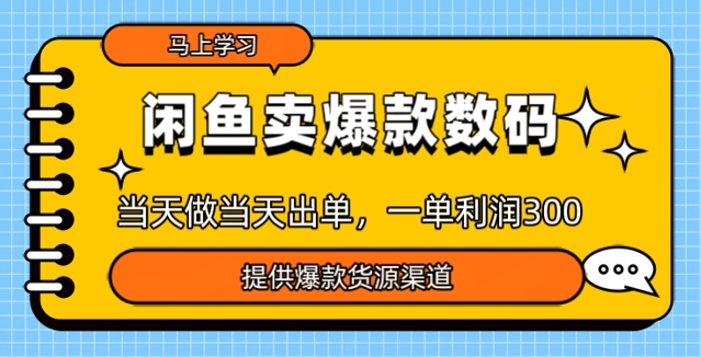 闲鱼卖爆款货源，当天做当天出单，一单利润3张-观智斋电商课程站