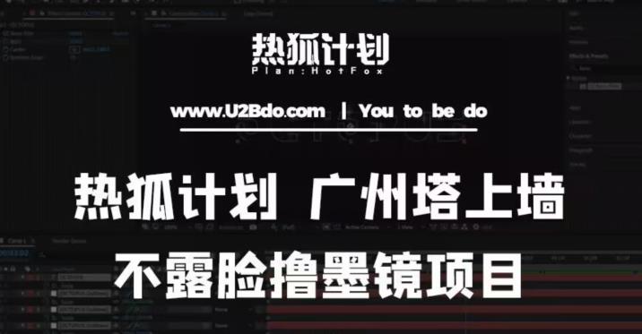 热狐计划抖音无人直播广州塔上墙，不露脸撸墨镜项目（素材+教程+插件）-观智斋电商课程站