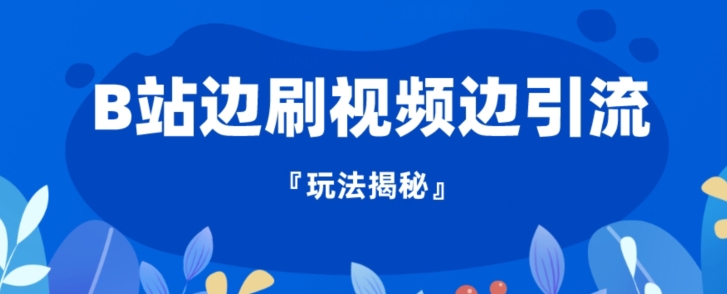 【玩法首发】B站边刷视频边引流，不封号不费号-观智斋电商课程站