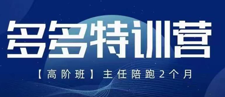 纪主任·5月最新多多特训营高阶班，玩法落地实操，多多全掌握-观智斋电商课程站