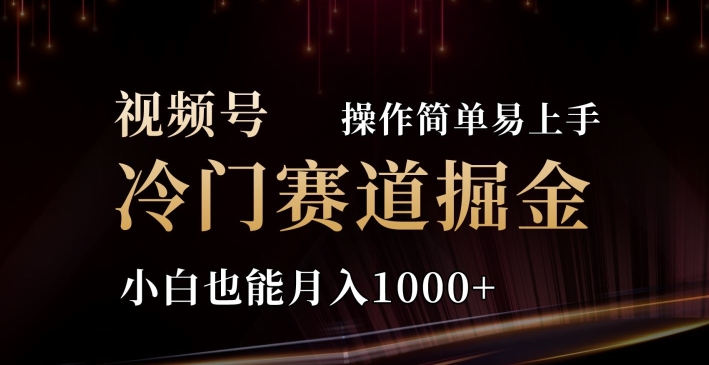 2024视频号三国冷门赛道掘金，操作简单轻松上手，小白也能月入1000+-观智斋电商课程站