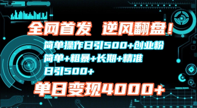全网首发，简单操作日引500+创业粉，简单+粗暴+长期+精准-观智斋电商课程站