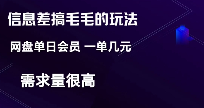 信息差搞钱玩法-网盘会员单日变现300+-观智斋电商课程站