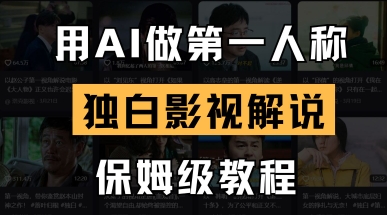 用AI做第一人称独白影视解说，手把手教学，保姆级教程-观智斋电商课程站
