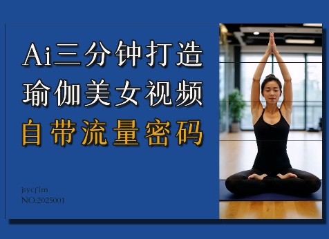Ai3分钟打造瑜伽美女视频，自带流量密码-观智斋电商课程站