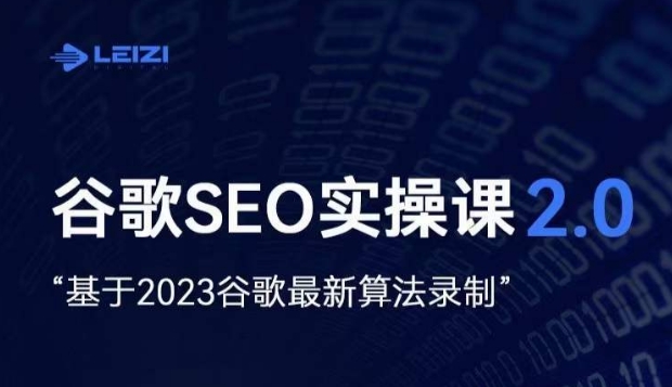 雷子·谷歌SEO 2.0实战课，独立站询盘自由必备，基于2023谷歌最新算法录制-观智斋电商课程站