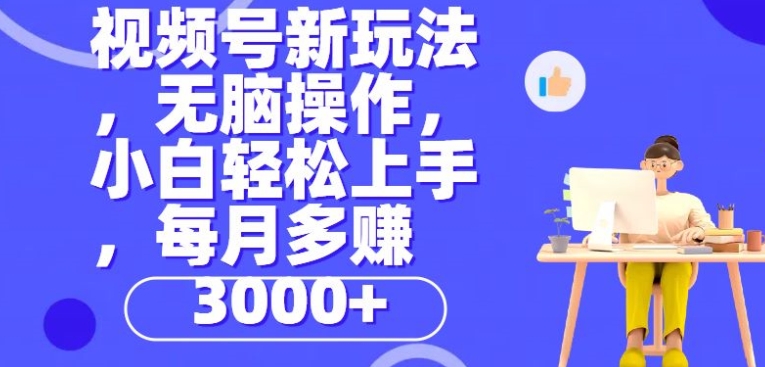 视频号新玩法，无脑操作，小白也能轻松上手，每个月多赚3000+-观智斋电商课程站