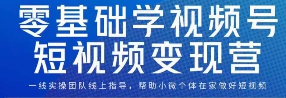 0基础学视频号短视频变现，适合新人学习的短视频变现课-观智斋电商课程站
