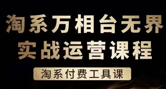 淘系万相台无界实战运营课，淘系付费工具课-观智斋电商课程站