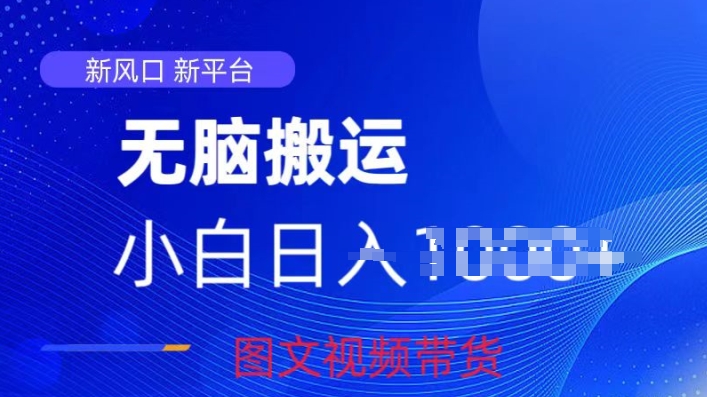 京东视频图文搬运带货项目，蓝海赛道小白轻松上手，每天一小时轻松获取收益-观智斋电商课程站
