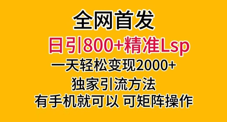 全网首发！日引800+精准老色批，一天变现2000+，独家引流方法，可矩阵操作【揭秘】-观智斋电商课程站