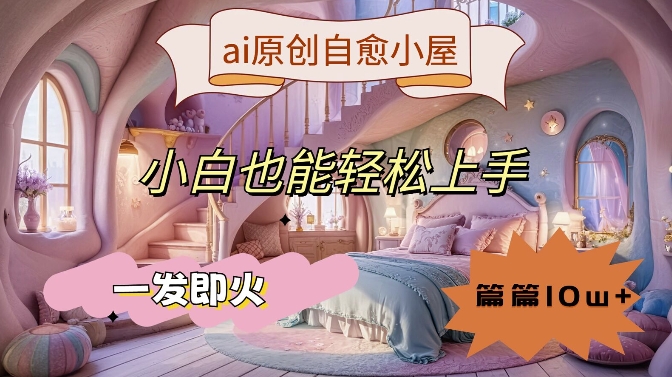 ai原创治愈小屋，小白也能轻松上手，一发即火，篇篇10w+【揭秘】-观智斋电商课程站