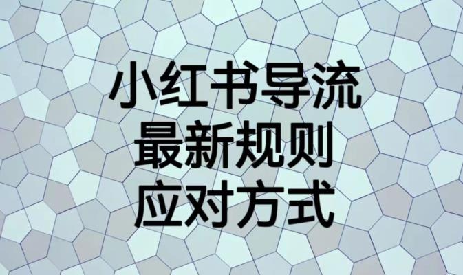 小红书导流最新规则应对方式【揭秘】-观智斋电商课程站