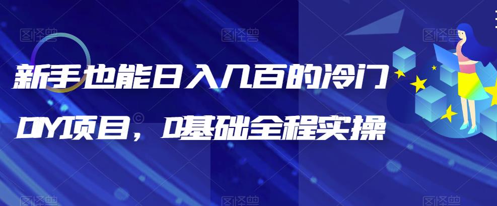 新手也能日入几百的冷门DIY项目，0基础全程实操【揭秘】-观智斋电商课程站