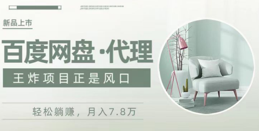 度盘代理，月入7w保姆级全方位教程-观智斋电商课程站