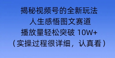 Deepseek和即梦结合，做一个【人生图文感悟】的视频号-观智斋电商课程站