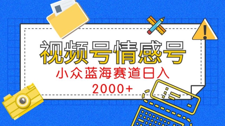 视频号情感号小众蓝海赛道，每天一小时，日入3000+-观智斋电商课程站