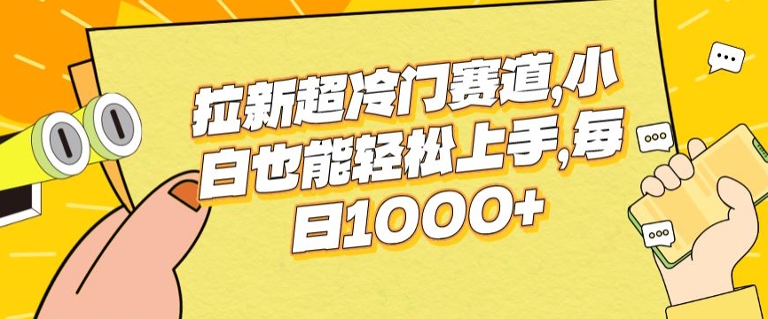 拉新超冷门赛道，小白也能轻松上手，每日1000+-观智斋电商课程站