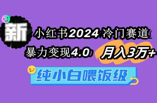 小红书2024冷门赛道一个月3万+暴力变现4.0纯小白喂饭级-观智斋电商课程站