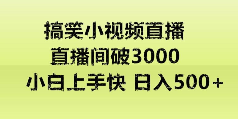 快手直播搞笑小视频解说，适合批量矩阵，日入300-500+-观智斋电商课程站