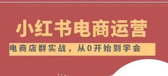 小红书店铺运营从小白到大神2.0，从入门到精通-观智斋电商课程站