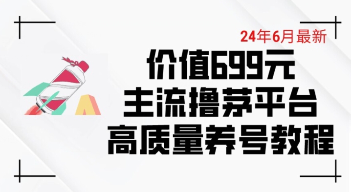 6月最新价值699的主流撸茅台平台精品养号下车攻略【揭秘】-观智斋电商课程站