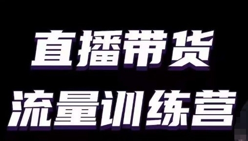 直播带货流量训练营，小白主播必学直播课-观智斋电商课程站