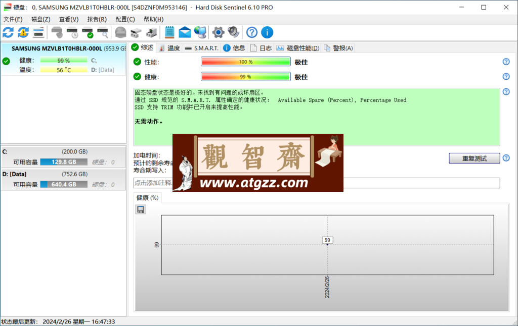 Hard Disk Sentinel Pro 硬盘哨兵v6.10.0.0 绿色便携版-观智斋电商课程站