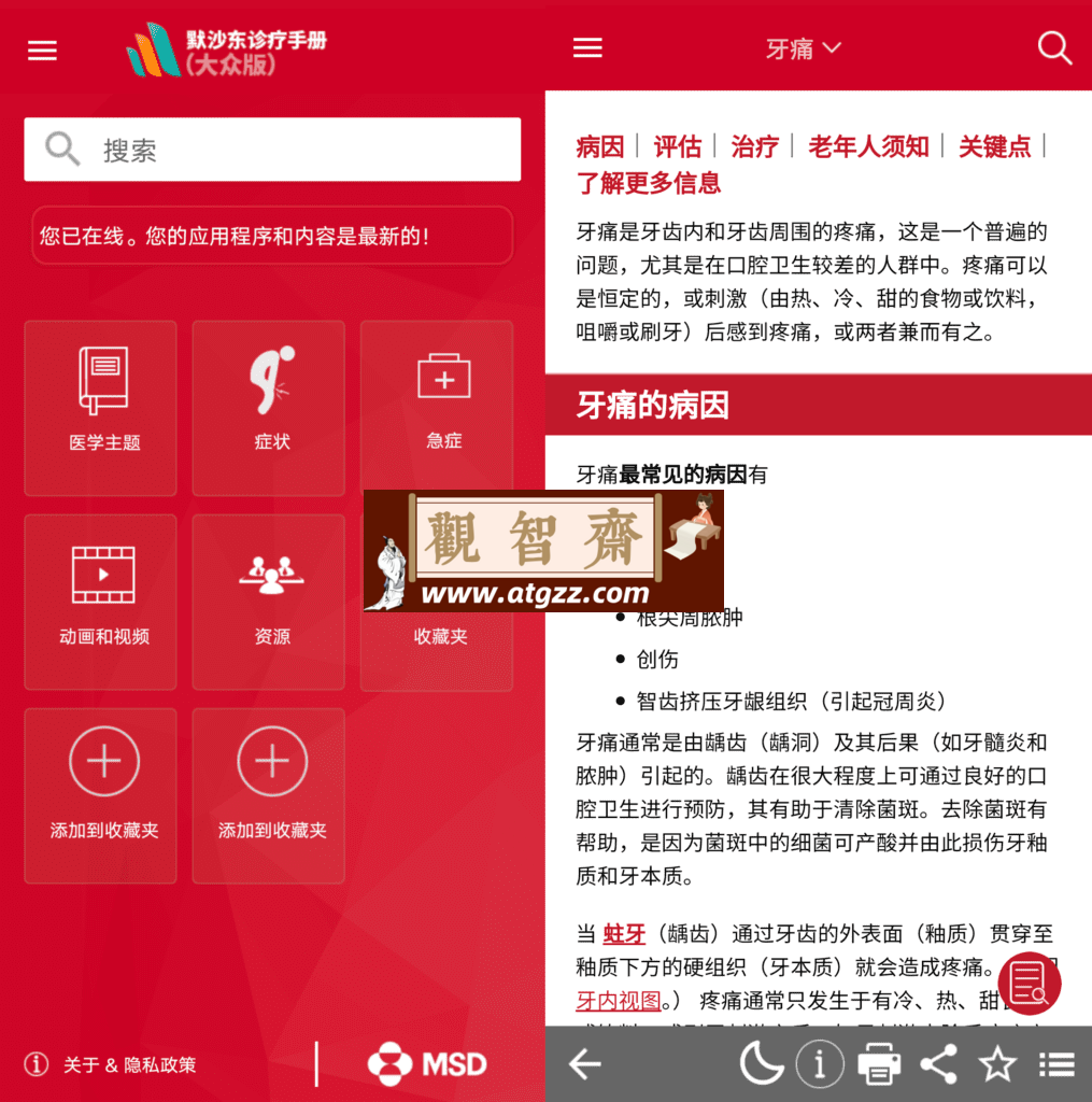 默沙东诊疗中文大众版v2.1-观智斋电商课程站