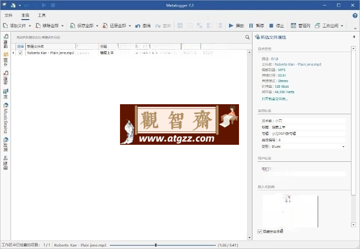 Metatogger v7.5.0.0绿色版 音频编辑软件-观智斋电商课程站