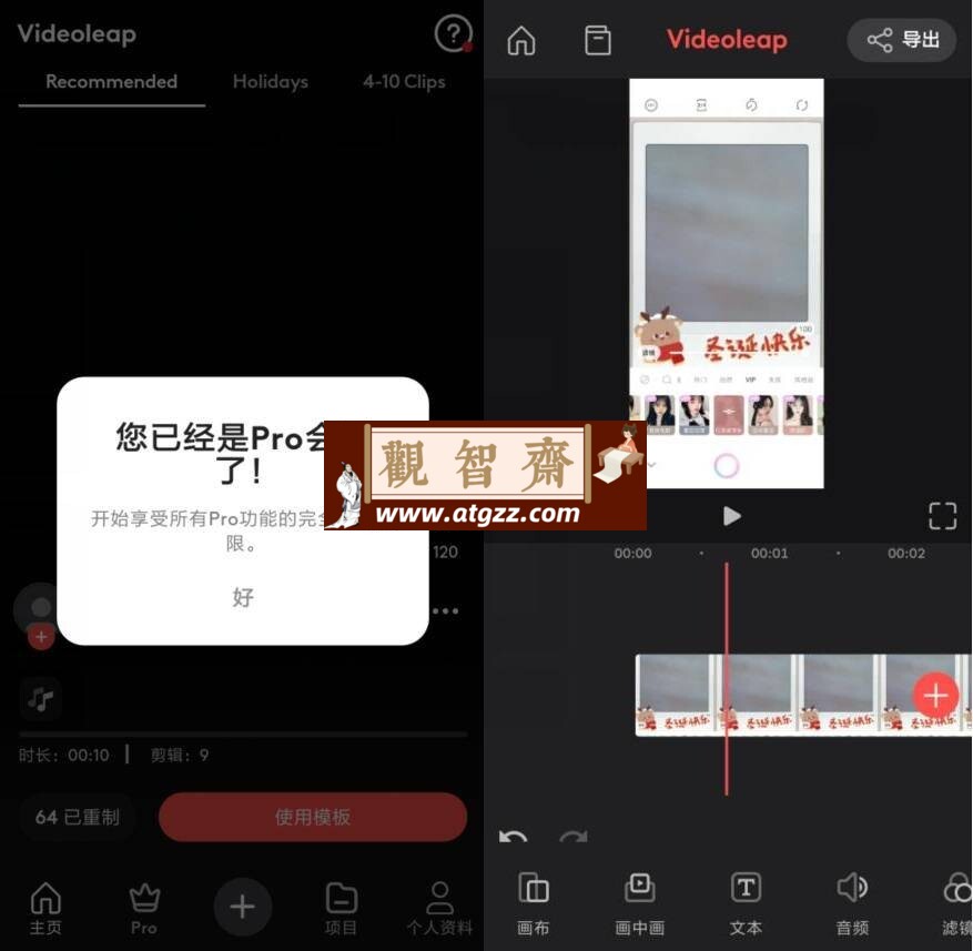 Videoleap Pro v1.22.1专业版 专业视频剪辑工具-观智斋电商课程站