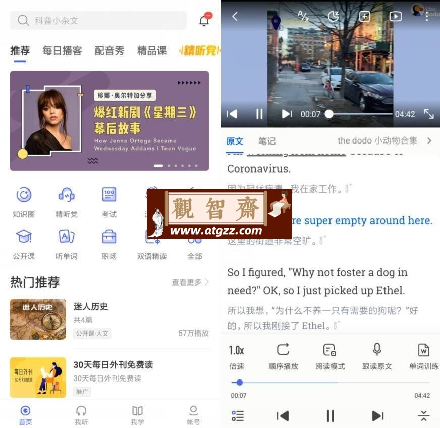 每日英语听力v10.9.0 高级版-观智斋电商课程站