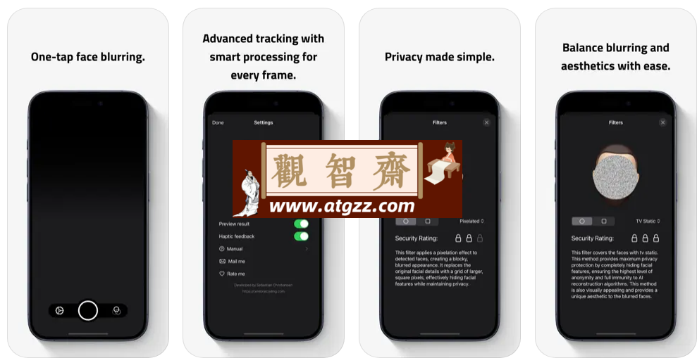 Blufa v1.7.3 专门用于给照片和视频添加马赛克效果-观智斋电商课程站