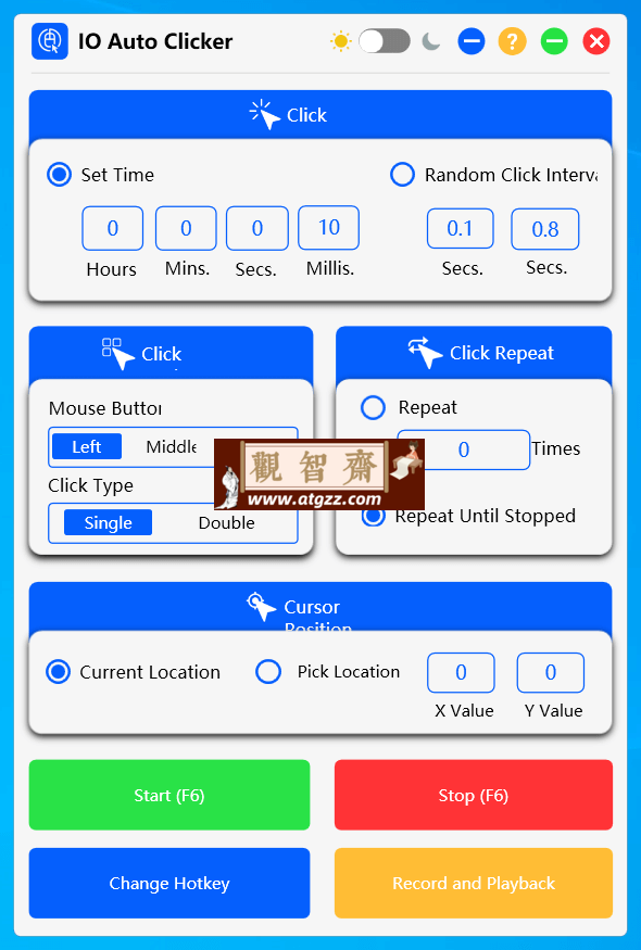 IO AutoClicker 自动鼠标点击器v1.0 绿色便携版-观智斋电商课程站